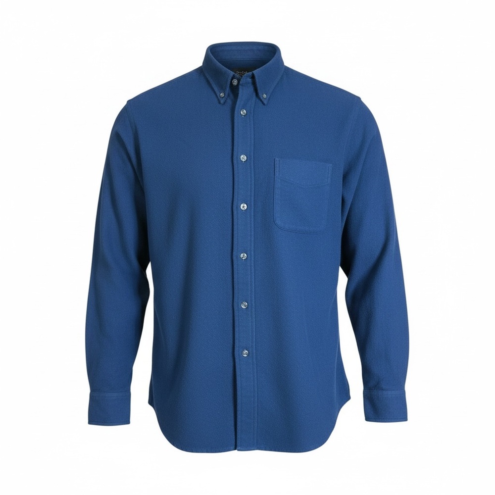 Eddie Bauer Men's Deep Blue Fleece Casual Shirt